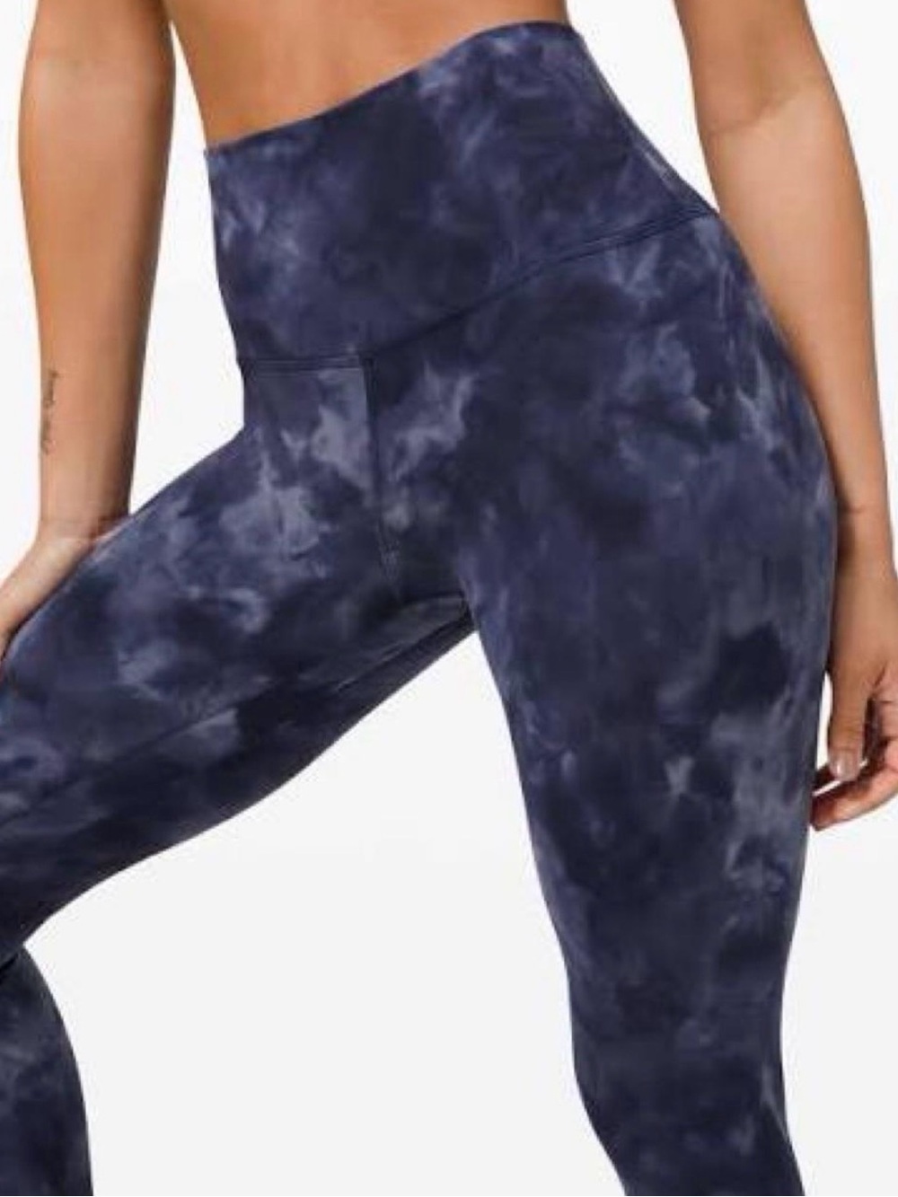 Lululemon wunder train High-Waist Diamond-Dye Navy Leggings